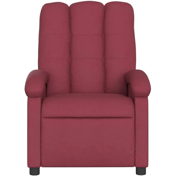 vidaXL Light Gray Fabric Massage Recliner Chair - Manual Tilt, Vibrating Home/Living Room Lounger with USB, Comfy Armrest, Side Pocket