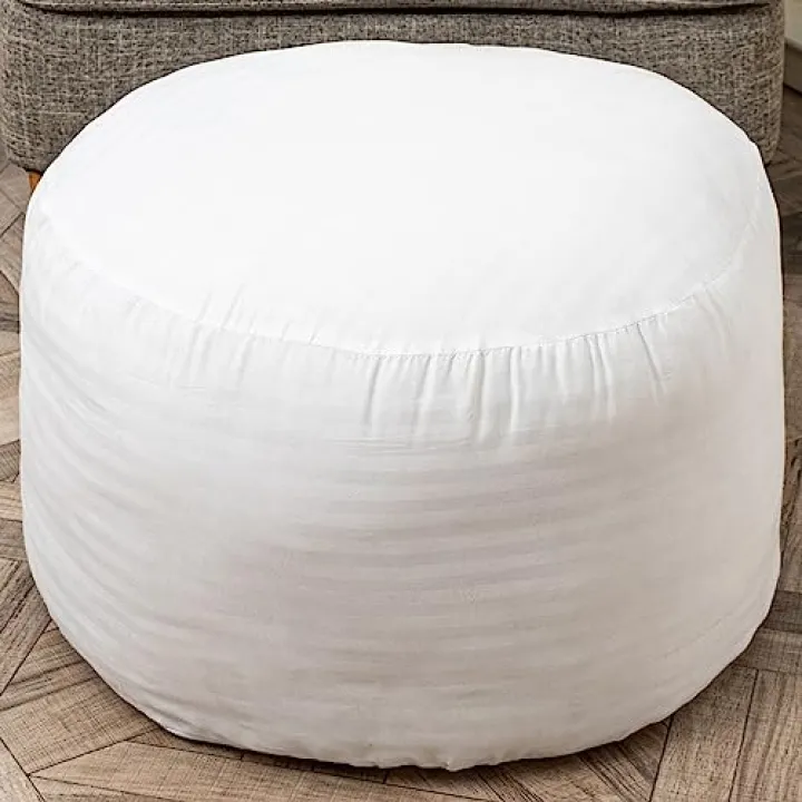 Asuprui Pouf Filler PP Cotton Footstool Pouf Stuffing Pouf Insert Ottoman Filler Bean Bag Filler 20x20x12 Inches Round