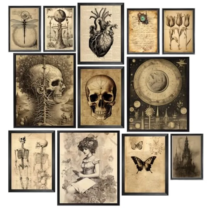 Insire Anatomy Art, Wall Art Poster, Dark Academia Art Print - (8x10 Unframed)