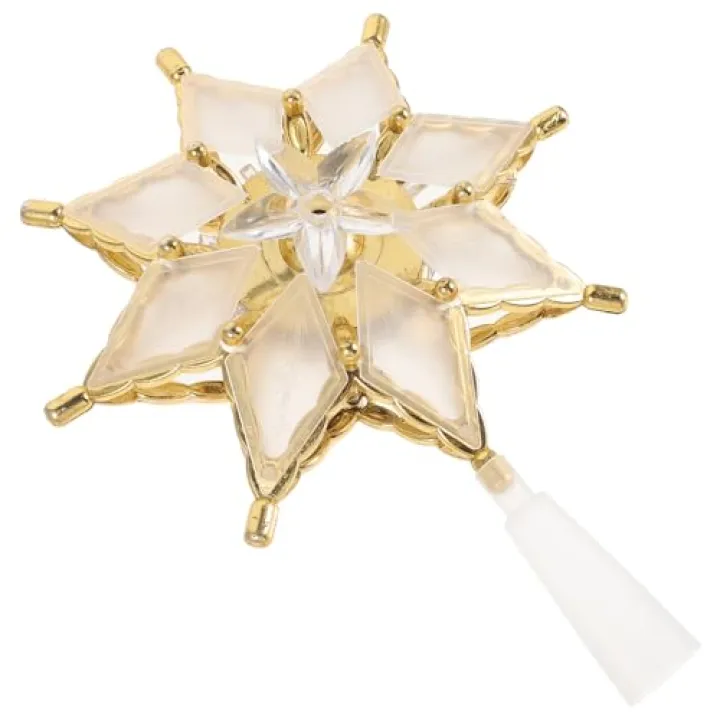 Toddmomy Lighted Christmas Tree Star Topper Led Decoration for Holiday Trees Warm Festive Atmosphere for Decor