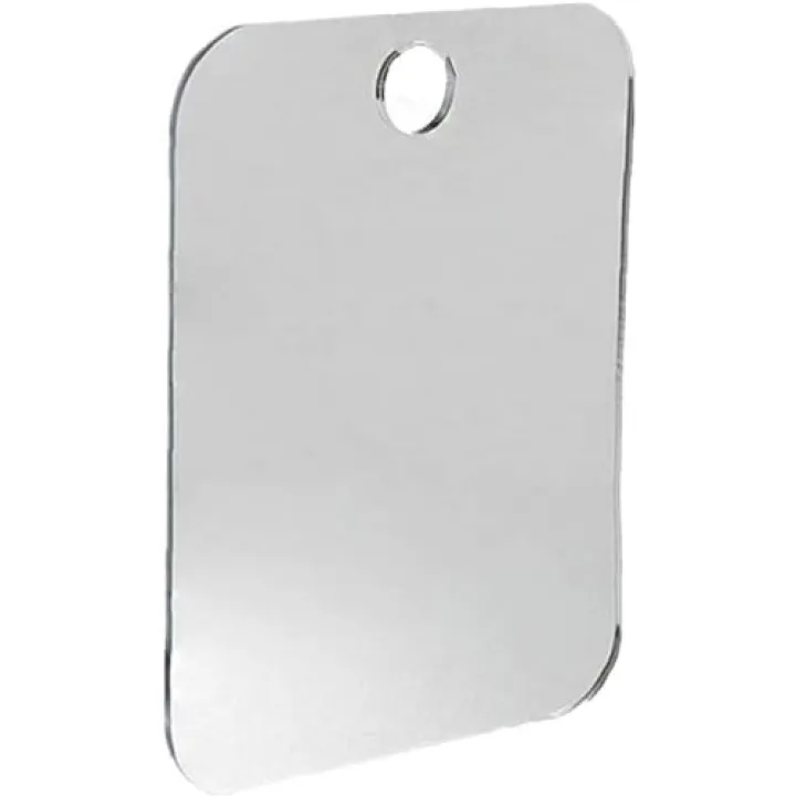 Sluswallow 1Pc Silver Portable Fog Acrylic Shower Mirror Bathroom Fogless Mirror Washroom Travel for Man Easy Carry Useful and Deft,Mirrors,Skin Care