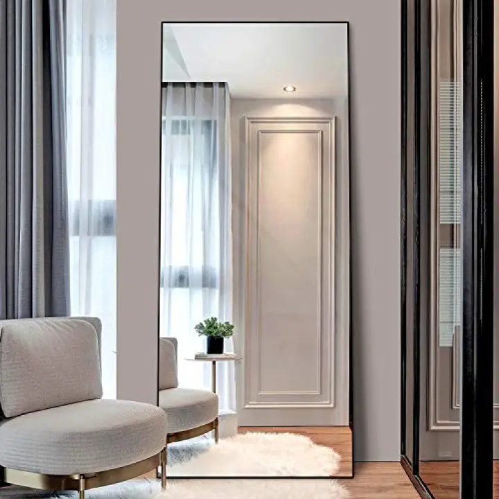 Mirror Full Length Mirror Wide Standing Tall Full Size Mirror for Bedroom Giant Full Body Mirror Large Floor Mirror Stand Up Dressing Big Lighted Mirror