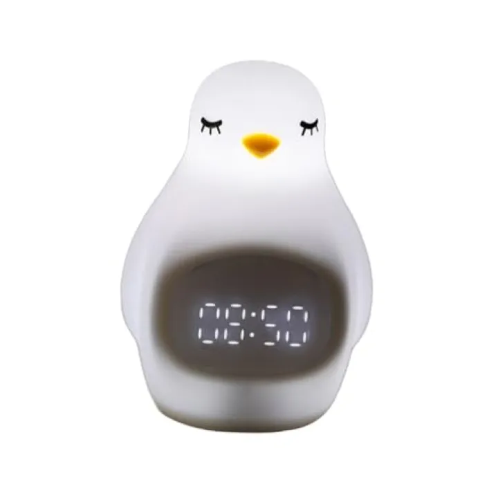 Holibanna Silicone Alarm Clock Led Digital Lamp Snooze Function Accurate Delay and Voice-Activated Mode for Home and Office