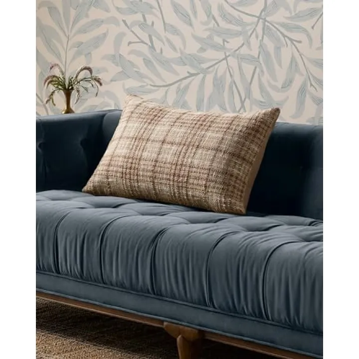 Loloi Chris Loves Julia Beau Collection PCJ0014 Brown/Ivory 16'' x 26'' Cover w/Down Pillow