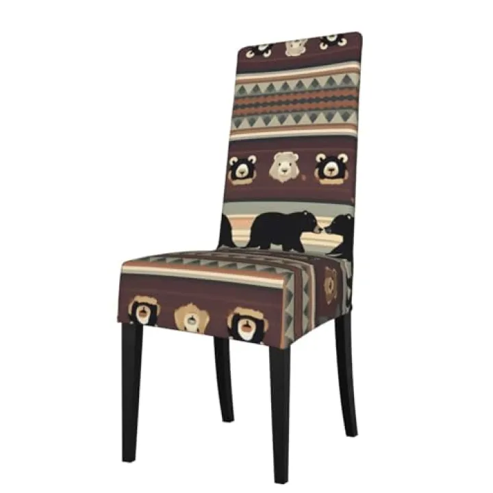 berbo Bear Universal Dining Room Chair Covers â€“ Water-Resistant Protection Covers for Chairs, Perfect for Home & Event Decorations