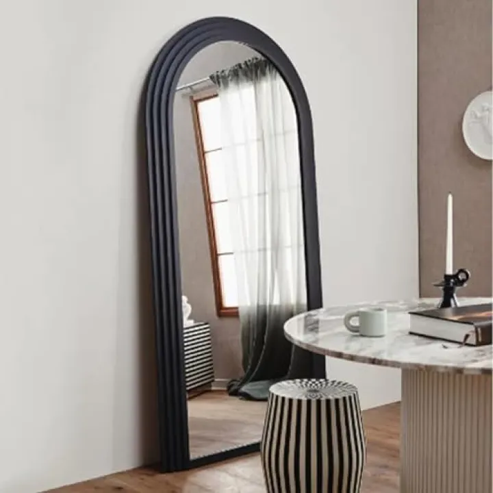 ESRADA Vintage Full Length Mirror with Stand | Dressing Room & Closet Organizer | Wall-Mounted & Space-Saving Elegant Design black-100 * 200cm