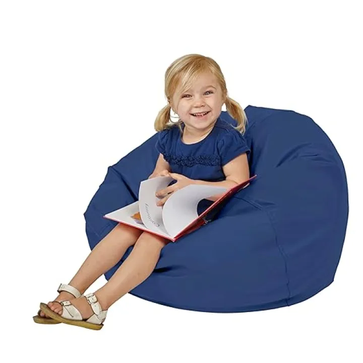 FDP SoftScape Classic 26" Junior Bean Bag Chair, Furniture for Kids, Perfect for Reading, Playing Video Games, Relaxing; Alternative Seating for Classroom, Daycare, Library Home - Lavender, 10477-LV