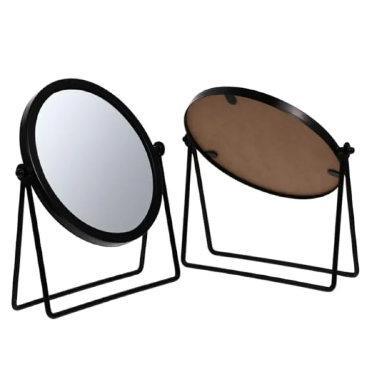 Ipetboom Portable Rotating Vanity Mirror Dressing Table Stand High-Definition Metal Makeup Mirror