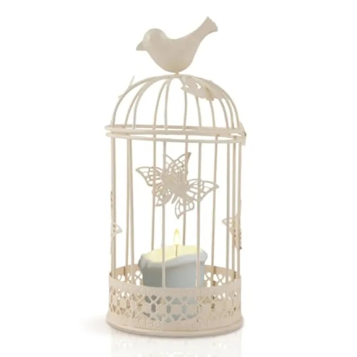 Jwthee Decorative Bird Cage, Vintage Bird Cage Candle Holder Small Birdcage Decor Candle Sticks Holder Decor Vintage Bird Cage Candle Holder Centerpiece for Dining Table Home Decor
