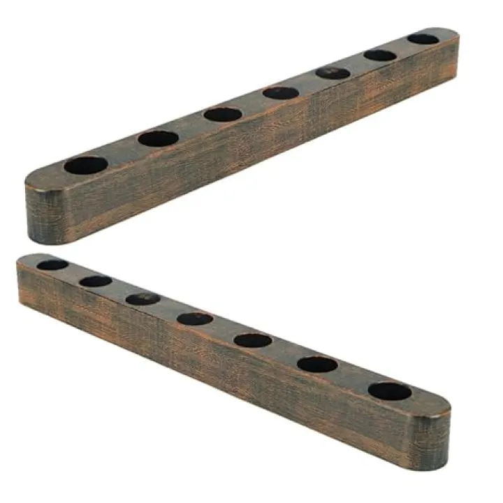 Amosfun 2pcs Candle Holders 7 Holes Tea Light Candle Holder for Romantic Dinners Weddings Birthdays As Shown 2