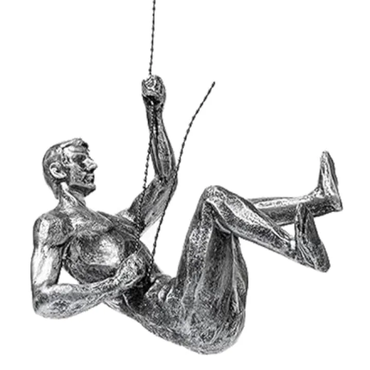 Luxshiny Industrial Style Man Wall Sculpture Vintage Hanging Decor for Living Room Tv Background and Bars Unique Art for Home Wall Decoration