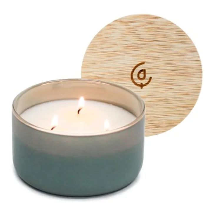Calyan Wax Co. Evergreen & Eucalyptus 3 Wick Scented Candle - 30 Hour Burn - Luxury 3 Wick Soy Candles - Non Toxic Soy Wax Candles - Long Lasting Large Glass Jar Candle for Home - 8oz