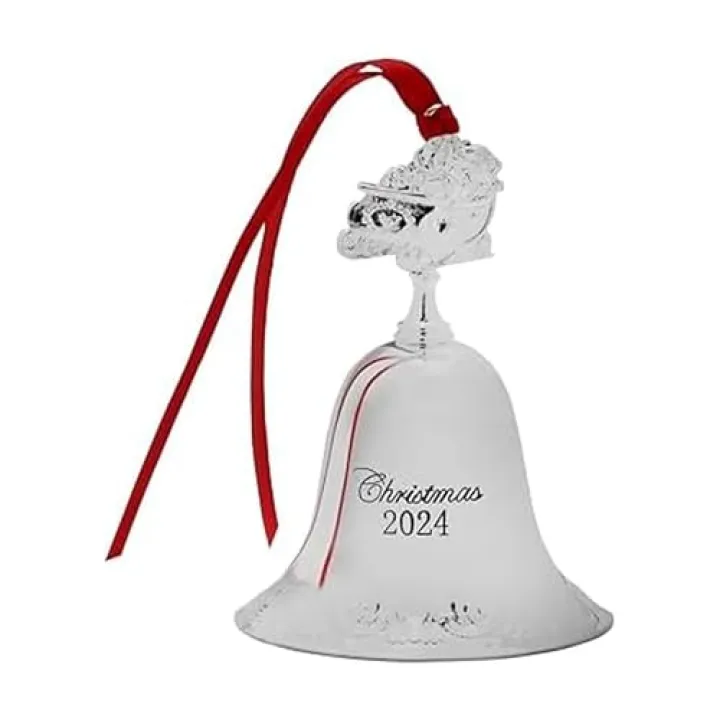 Wallace 2024 Silver Plated Grande Baroque Bell Ornament 30th Edition