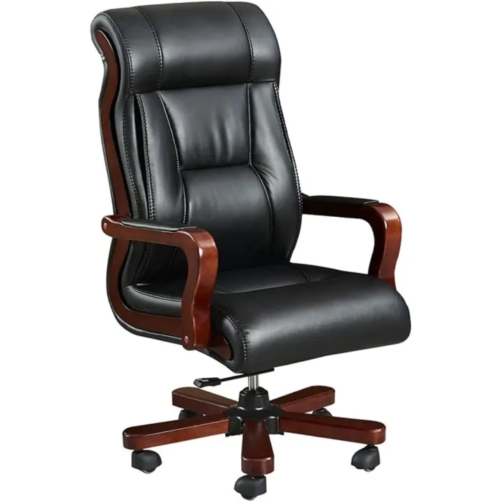 Home Office Chairs Cowhide Recliner Desk Chair Executive Office Chairs Ergonomic Computer Gaming Chair Adjustable Boss Chair