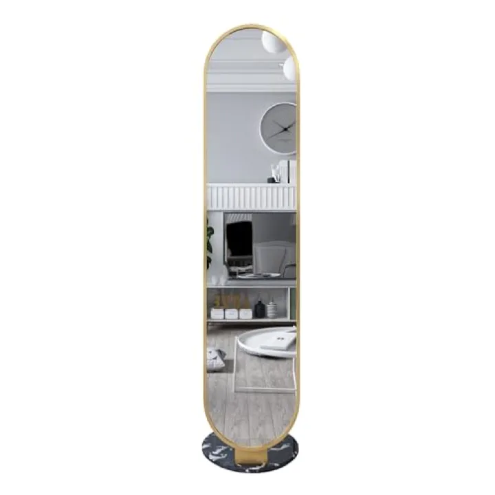 LICONG-2020 Full Body Mirror, Home bedroom dressing mirror full-length floor mirror hanging clothes hanger integrated vertical rotating fitting mirror,Bedroom Furniture (Color : B)
