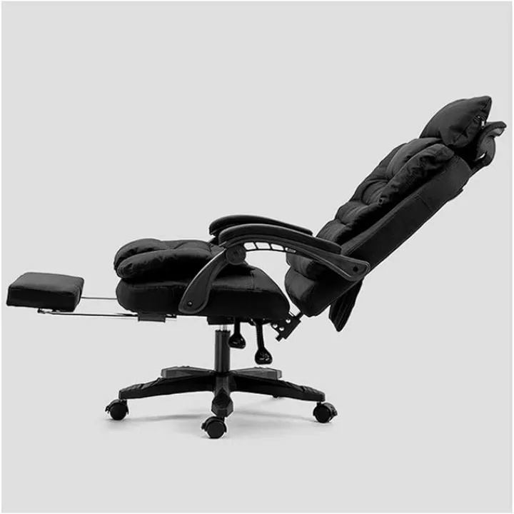 Computer Chair Home Fabric Leisure Boss Chair Washable Office Chair Swivel Lift Chairs Massage Recliner, Svart