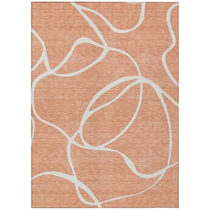 Addison Rugs Chantille ACN999 Orange 10' x 14' Indoor Outdoor Area Rug, Easy Clean, Machine Washable, Non Shedding, Bedroom, Entry, Living Room, Dining Room, Kitchen, Patio Rug