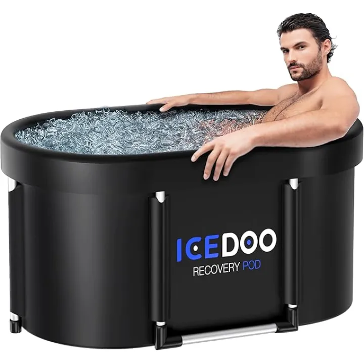 Upgrade XL 129 Gal Large Oval Ice Bath Tub for Athletes,Multiple Layered Portable Outdoor Cold Plunge Tub for Recovery,Cold Plunge for Family-Drop-In Bathtubs for Home,Gyms,Indoor use