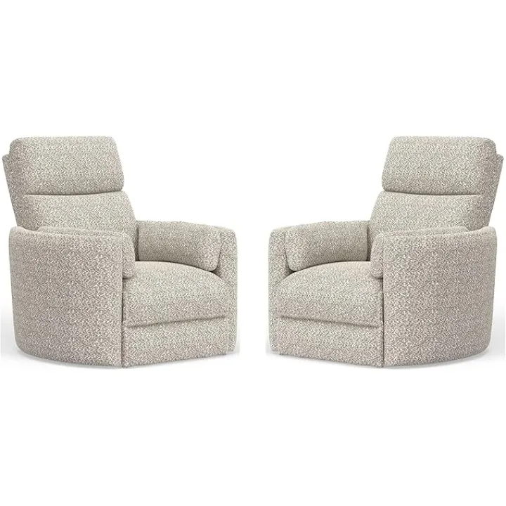 Radius - Tatum River Rock Power Swivel Glider Recliner Two Pack for Adults with USB and Type-C Ports, Single Sofa Chair for Living Room