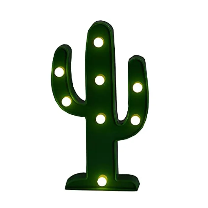 RYZGOJV LED Letter Lights Sign, Light Up Alphabet Letter Sign for Night Light for Home Party Wedding Decoration-Cactus