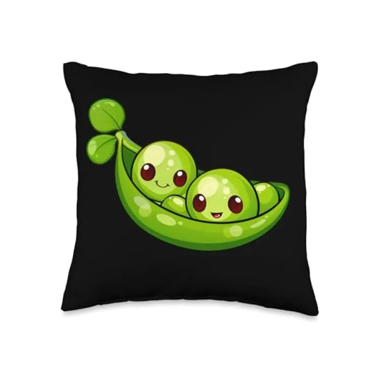 Two Peas in A Pod - Best Friends Perfect Match Peas in A Pod Throw Pillow