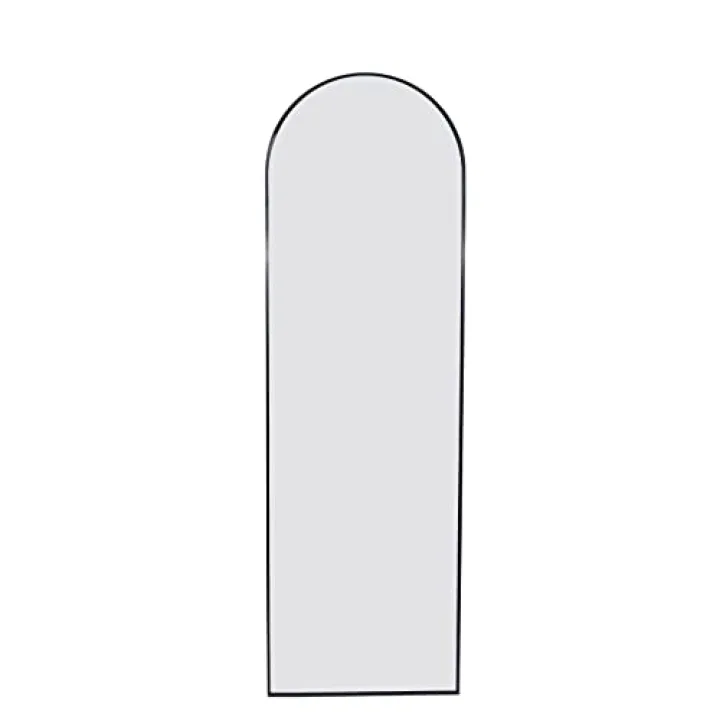 Generic Black 65x22 inch Metal Arch Stand Full Length Mirror
