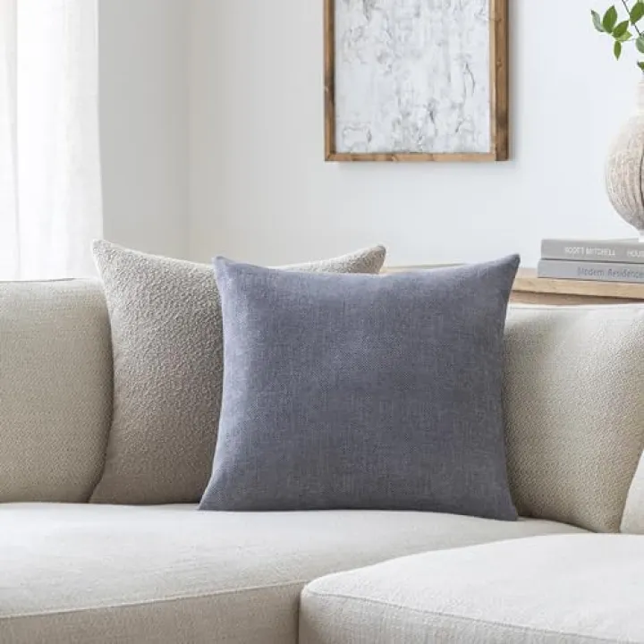 Livabliss Sajani479482 Pillow, Square, Silver