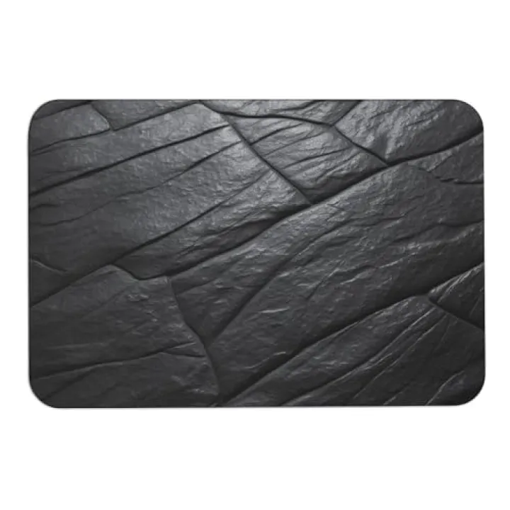 LFDSEPYM Black Stone Bath Mat Quick-Drying Non-Slip Bathroom Rugs Water Absorption Shower Rug for Kitchen Dish Indoor Outdoor 23.6" X 15.7"