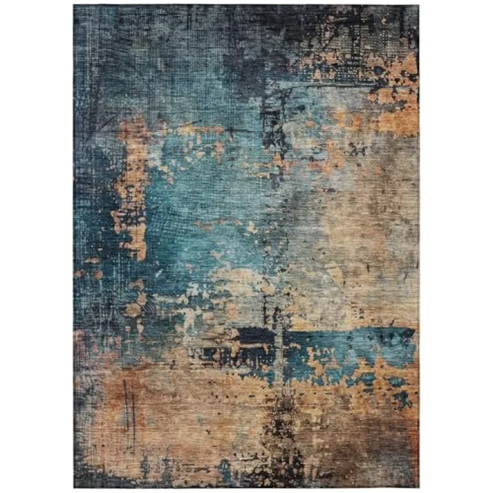 Addison Rugs Chantille ACN1206 Teal 3' x 5' Indoor Outdoor Area Rug, Easy Clean, Machine Washable, Non Shedding, Bedroom, Entry, Living Room, Dining Room, Kitchen, Patio Rug