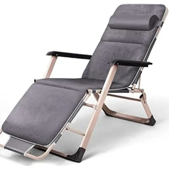 Office Chair,Home Office Folding Nap Recliner Sitting Laying Siesta Deck Couch Winter Summer Fishing Beach Outdoor (Dark Gray)