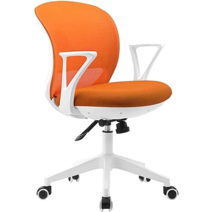 Home Office Chair, Learning Chair, Swivel Chair, Breathable Mesh, Weight 150kg, Unisex, Relaxing (Color : Orange)