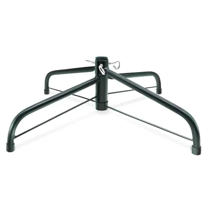 SYITCUN 16” Christmas Tree Stand for Artificial Trees, Foldable Metal Xmas Tree Stand, Replacement Fake Christmas Tree Holder Base for 2 ft to 7 ft Trees, Fits Tree Poles up to 0.86”