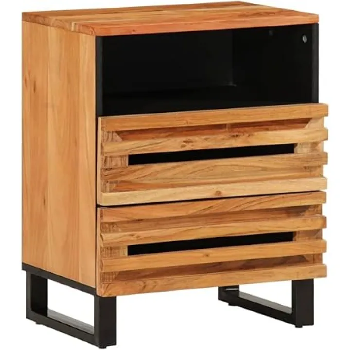 vidaXL Bedside Cabinet Brown 19.7x13.4x24.4 Solid Wood Mango