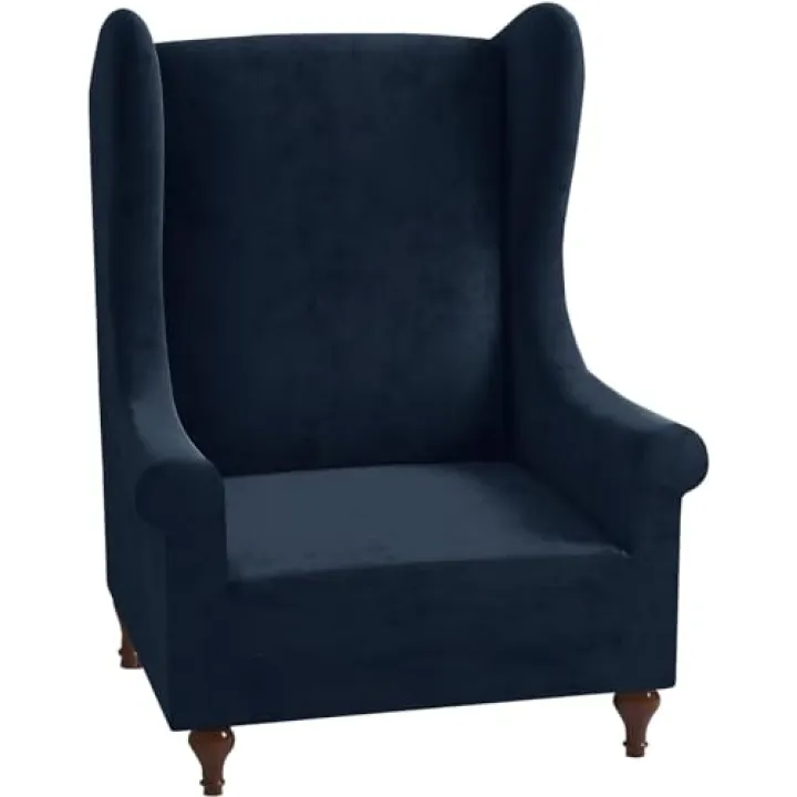 Wingback Chair Covers,Armchair Slipcovers, Stretch Stylish Furniture Cover 1 Piece,Featuring Velvet Plush Fabric, High Stretch Rich Velvet Sofa Slipcover (B.)