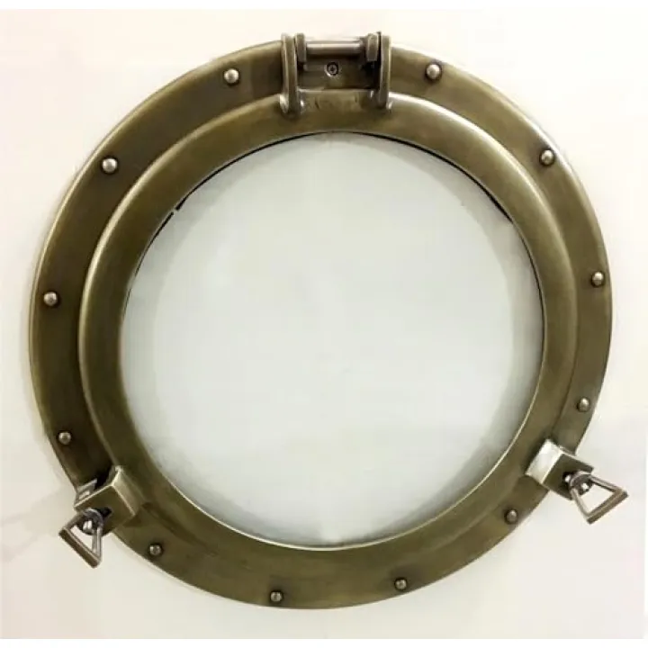 Zomayra Handicrafts Maritime Antique Porthole Round Window Glass Nautical Boat Ship Porthole Decor (20" inches)