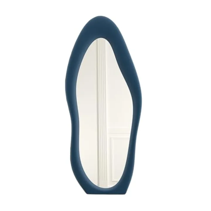 ZDMEI Full Length Mirror,Irregular Dressing Mirror,Floor Mirror Freestanding,Suitable for Living Room,Bedroom,Cloakroom,Corridor, Clothing Store(Blue,170x70cm)
