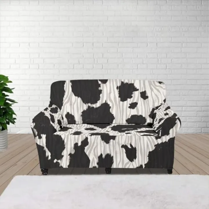 Wanzuoeng Zebra Stripe Print Couch Cover Cow Print Sofa Protector Blanket, Universal Couch Sofa Slipcover for 2 Seat Cushion Couch, Dust-Proof Washable Couch Cover Blanket