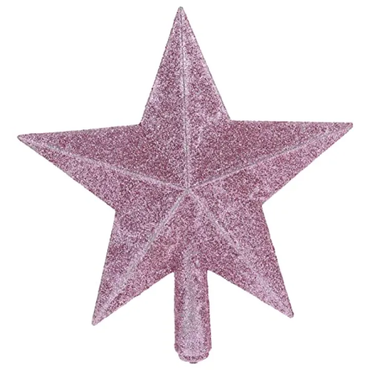 Happyyami Christmas Tree Star Topper Large Pink Modern Tree Topper Decorative Home Ornament