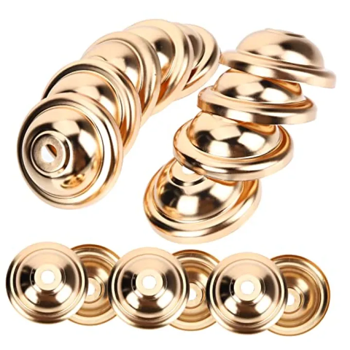 BUTIFULSIC 10pcs Ceiling Table Lamp Base Trays Metal Lamp Cover Gaskets for Modern Decor