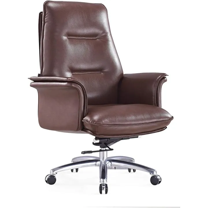 Multifunctional Boss Chair Swivel Chair High-Grade Business Chair Home Office Office Chair Ergonomic Design Lift Chair(Color : Black Size : 62x75x115-125CM) (Color : Brown)