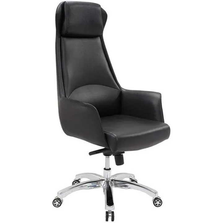 Renovation House Office Chair Leather Home Computer Chair Office Chair Modern Simple Lifting Rotating Comfortable Chair Office Chair for Office Workers (Color : Black Size : 124x74x74cm)