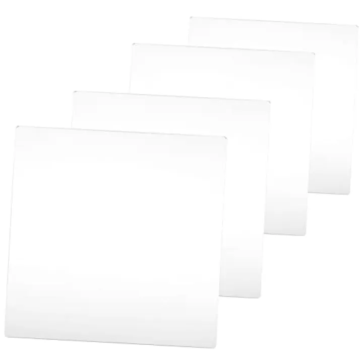 Cabilock 4pcs Mirror Tiles for DIY Craft Square Wall Mounted Mirror High Clarity Safe for Home Decor