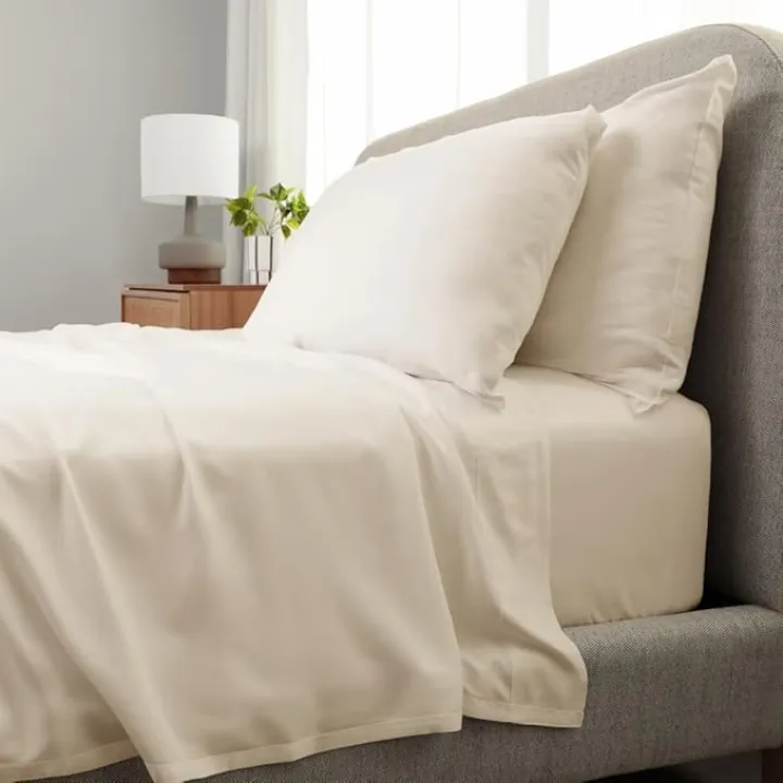 Cariloha Aloha Soft 4-Piece Sheet Set | Natural | King | Made from 100% Viscose derived from Bamboo | Introductory Sheet Line