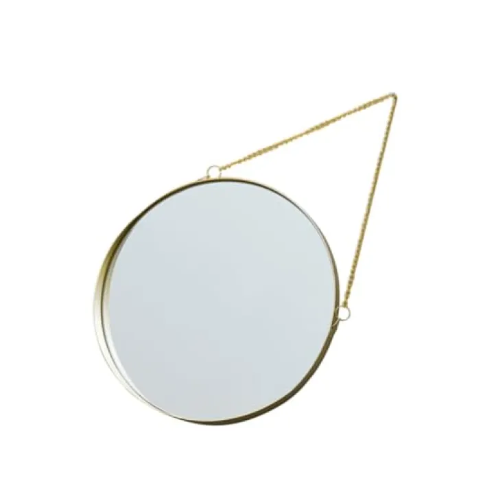 SOESFOUFU Round Wall-Mounted Beauty Mirror Hanging Makeup Mirror for Entryway Bathroom and Vanity Decor High Definition Reflection Sturdy Frame for Any