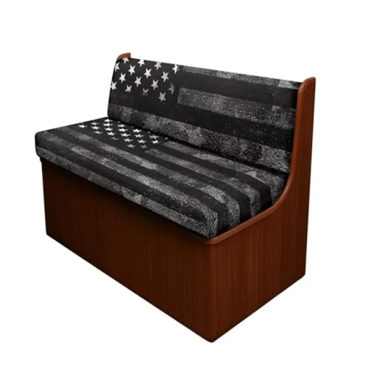 Darisoco Black American Flag RV Dinette Cushion Covers Jackknife Sofa Cover RV Waterproof Couch Cushion Slipcovers Stretch Camper SOFE Cover