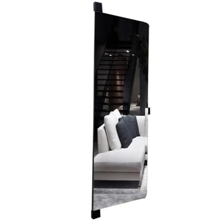 JTPMYFT Black Flip Dressing Mirror, Full Body Fitting, Foldable Swing Door Design, Built-in Invisible Flip Mirror, 47.2 * 11.8 Inches(90 * 30cm(35.4 * 11.8inch))