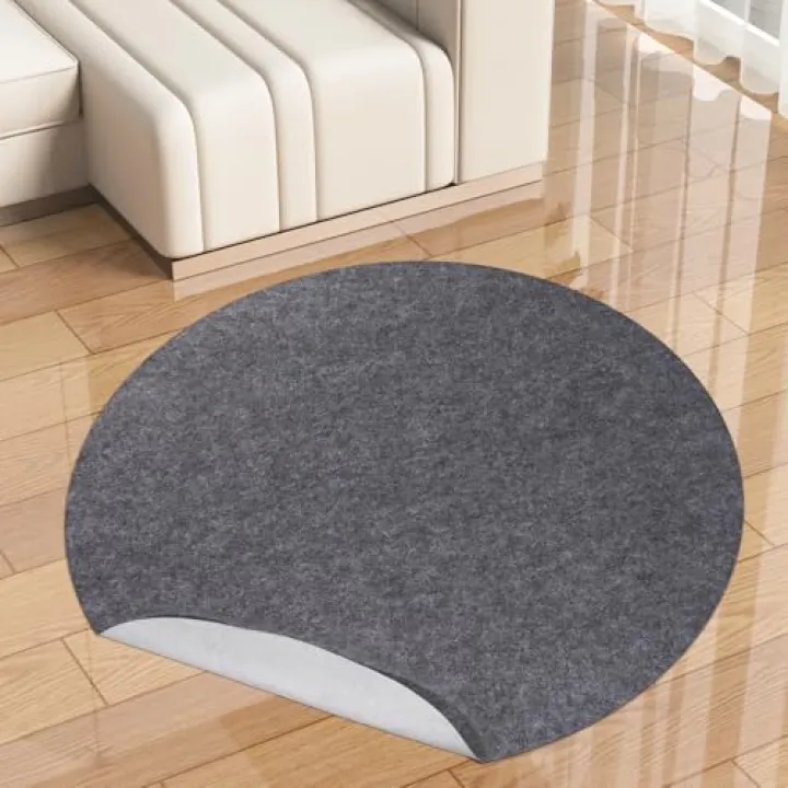 Non-Slip Rug Pads,Round 7 Ft Waterproof Extra Large Area Rugs Non Skid Rug Pad for All Floors and Finishes Durable Hardwood Floor Protective Felt Keeps Rugs in Place, Safe and Secure