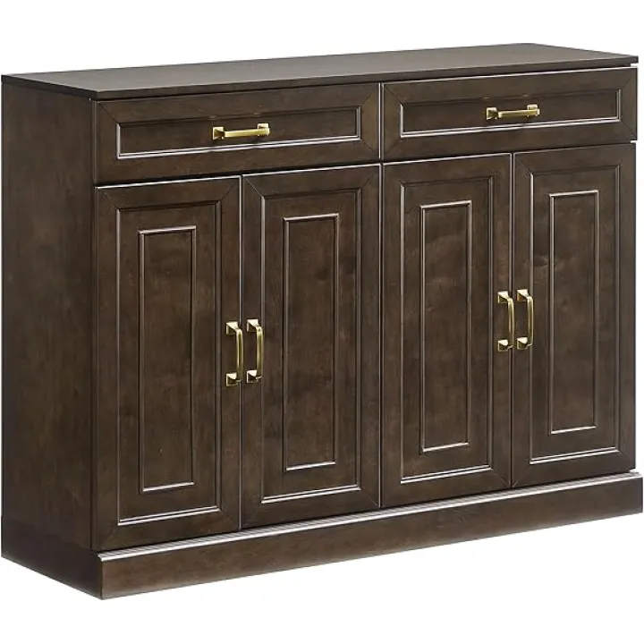 Crosley Furniture Stanton Traditional Sideboard Buffet Cabinet with Storage, Coffee