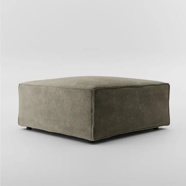 POVISON 31" Modular Sectional Sofa Ottoman for Living Room Modern Large Sectional Couches Velvet Ottoman Oversized Deep Seat Sofa Set Big Comfy Cloud Couch for House Office