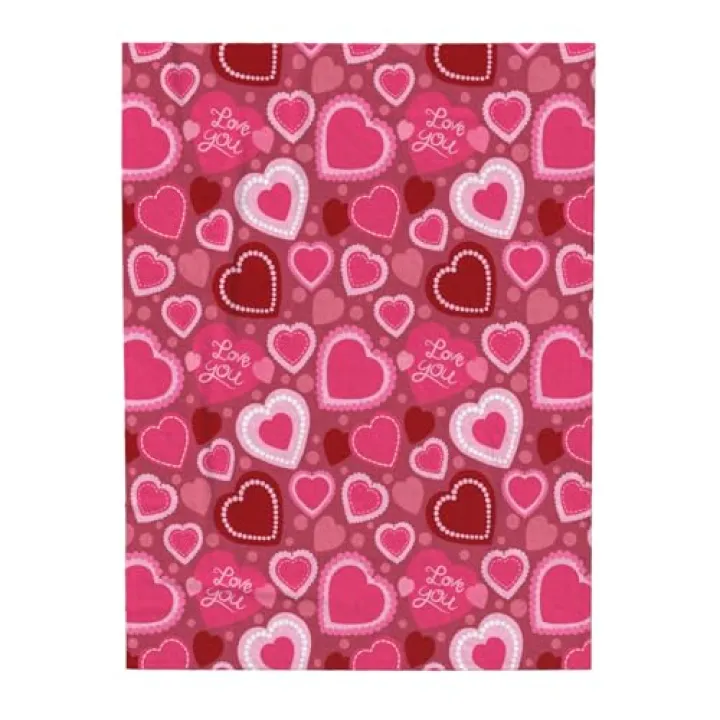 Valentine's Day Blanket Soft Flannel Lightweight Red Pink Love Heart Valentines Throw Blanket Cozy Warm Blankets All Seasons Home Party Decor On Living Room Sofa Couch Bed 40x50 inch